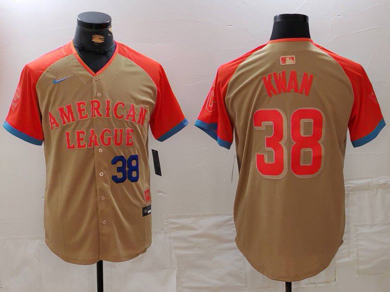 Men Cleveland Indians #38 Kwan Orange All star 2024 Nike MLB Jersey style 2->cleveland indians->MLB Jersey